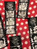 Handmade 8 inch Round Decorative Fabric Backed Betty Boop Glass Plate