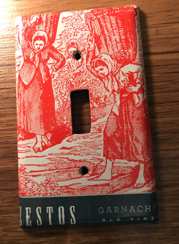 Handmane Zestos Garnacha Old Vines Wine Label Single Toggle Light Switch Cover