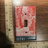 Handmade Zestos Garnacha Old Vines Wine Label Single Toggle Light Switch Cover