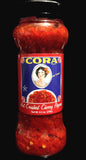 Cora Hot Crushed Cherry Peppers - 8.3 oz Glass Jar