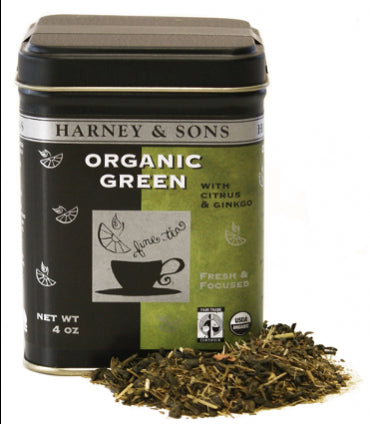 Harney & Sons Fine Teas Organic Green with Citrus & Ginkgo Loose Tea Tin - 4 oz