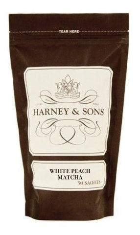 Harney & Sons Fine Teas White Peach Matcha - 50 Sachets 